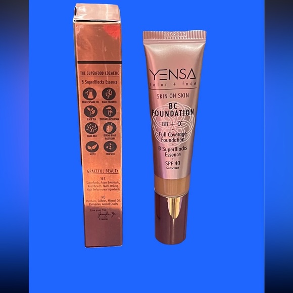 YENSA BC Foundation in Tan Warm BB + CC Full Coverage 1.08 oz / 32mL Full Size - Picture 4 of 7